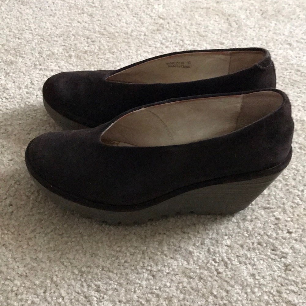 Fly London brown suede booties